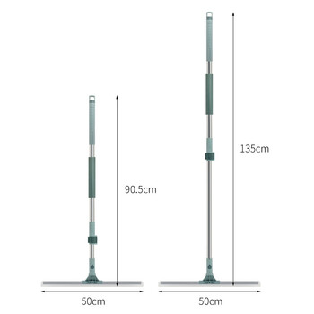 益美得 FH-1367 不锈钢伸缩硅胶地刮刮水器地板瓷砖推水器 50CM 伸缩不转向地刮