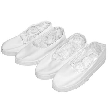 者也高筒防静电鞋无尘室洁净室男女长筒靴防静电工作鞋 白色43码