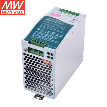 明纬 MEANWELL SDR-240-24导轨安装PFC开关电源(240W左右) SDR-240-24 24V10A输出