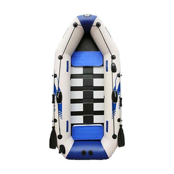 速澜 加厚充气橡皮艇 户外防汛救灾救援冲锋舟皮划艇充气船钓鱼船救生艇快艇送充气泵+船桨 2.6米板底船