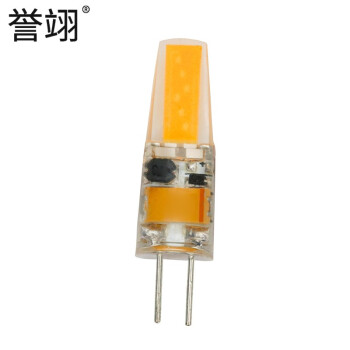 誉翊 G4灯珠led 12V低压插脚灯泡水晶灯射灯 COB 1505 AC/DC12V 暖白 2W(10个装）