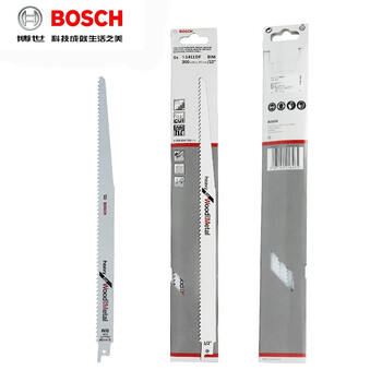 博世（BOSCH）马刀锯条原装往复锯条伐木工锯片金属木材锯条S1411DF(1支装)带金属木材切割长度300mm