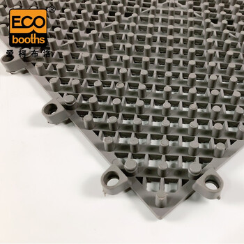 爱柯部落 疏水防滑垫 PVC自由拼块地垫30×30cm×13mm泳池卫生间防滑地板深灰色110316