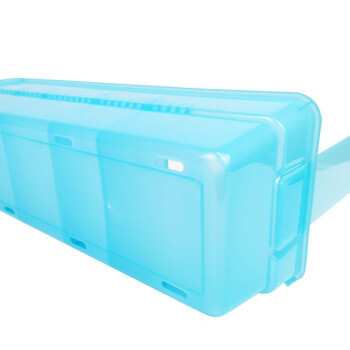 兰诗（LAUTEE）SY1323 输液盒 摆药盒分类收纳盒护理盒 便携式塑料配药筐输液篮 长款蓝色