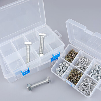 越越尚  透明塑料收纳盒 大号加厚8格（3个） 多格零件盒电子元件小螺丝配件工具分类格子样品盒 YYS-LJH-02