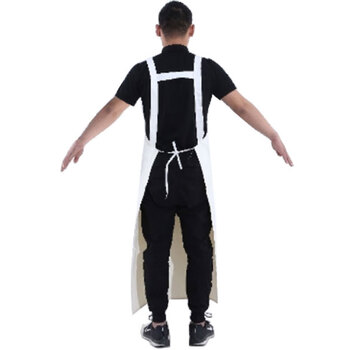 安美尚（ams）PU皮革防水围裙防油围裙厨房餐饮防护围裙白色均码10件