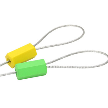 稳斯坦 WST1027 抽紧式钢丝封条 集装箱施封锁防伪铅封一次性货运锁铅封 颜色随机