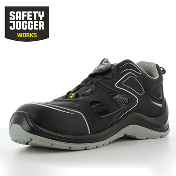 鞍琸宜 SAFETY JOGGER FLOW S1P SANDAL TLS 防砸防穿刺旋钮扣安全鞋灰色 35码