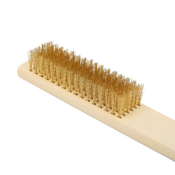 金诗洛 KSL947 钢丝刷子 木柄刷 清洁刷 除锈刷 工业刷子金属刷 木柄不锈钢丝刷 (1把)