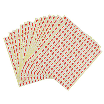 海斯迪克 红色箭头标签 返修返工不良品标记方向标贴 8MM圆形 3900贴/包 (4包起订) HKQS-220