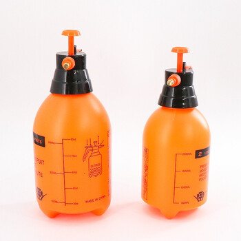 赫思迪格 JG-143 喷壶 气压式洒水壶 喷雾器 浇花喷壶 清洁工具 喷水喷壶 橙红3L