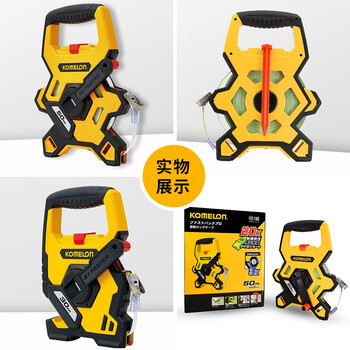 科美龙 KOMELON 进口不锈钢大卷尺 纤维尺50米*13mm卷尺高精度耐磨工程尺 50*13KMC-1600N 其他 现货