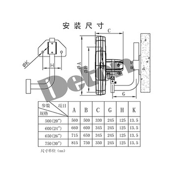德通高效工业电风扇挂墙风扇220V牛角扇可摇头壁挂式风扇NFA-750D
