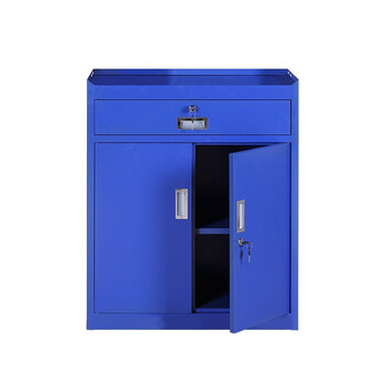 知旦602500工具柜五金维修设备移动工具箱蓝色一抽无网无轮