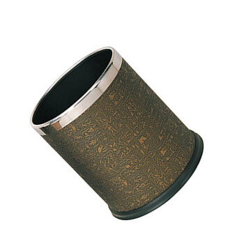 步鑫 圆形双层房间垃圾桶 室内果皮桶 圆形垃圾桶埃及皮纹 GPX-45