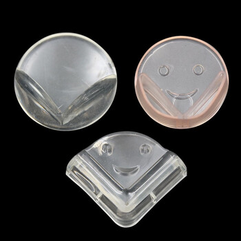冰禹 BYlf-649 安全防护用品 桌脚防撞护角 透明球型玻璃包角 L形笑脸护角20个