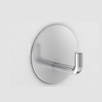 益美得  LSL8455 304不锈钢免打孔厨房墙壁入户挂衣勾子 A款圆底亮光8个装