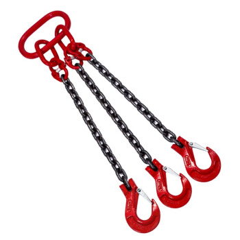 筑采 ZHUCAI 吊钩 起重链条吊索具组合吊钩吊环组合起重吊具 8吨3腿2米 羊角钩款 1个