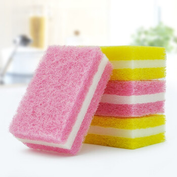 益美得 QJK002 多功能百洁布海绵清洁块清洁擦拭洗碗布 夹层百洁布（4块装）