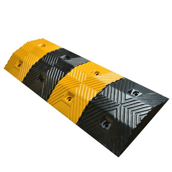 鸣固 减速带 橡胶斜坡缓冲带 梯字形减速带 减速垄道路减速板坡道公路汽车乡村马路（100*35*4cm）