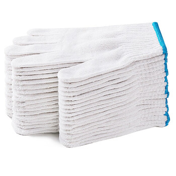 盖歇茂（GXM）劳保手套耐磨工地搬运维修普通棉纱工作白线手套1双