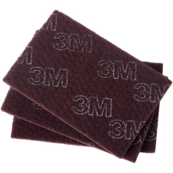 3M 7467工业百洁布紫色擦拭清洁耐磨抛光耐水耐油（6*9英寸） 60片起订