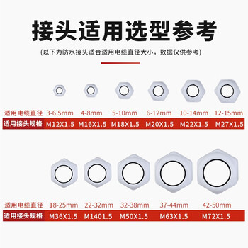 安捷宝 公制尼龙电缆防水接头M系列格兰头葛兰头PA材质电缆防水螺旋锁紧固定M16×1.5B