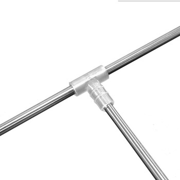 兰诗（LAUTEE）BS-714支架展示架不锈钢伸缩海报架pop广告支架展厅架 T型夹式