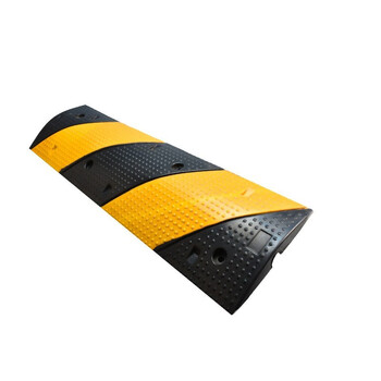 竹特 线槽减速带 橡胶PVC电缆保护槽压线板室内外地面 （斜纹大一线槽30cm宽*4.8cm高）企业定制