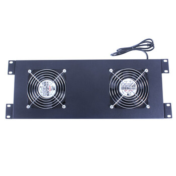 蓝邮 机柜风扇 机柜散热风扇220v网络机柜风扇 19英寸1u安装界面开关式调制器散热风扇 LY-L2029