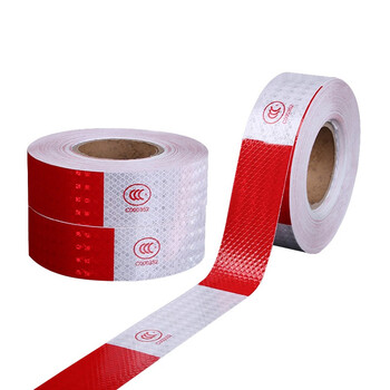 俊滢（JUNYING）车身反光贴 反光贴纸 汽车反光贴 3C反光贴 货车反光条 5cm*45m 红白色
