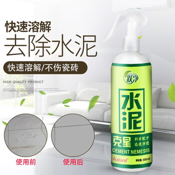 奥斯邦（Ausbond）水泥克星洗瓷砖地砖清洗剂草酸清洁剂清除地板砖混凝土装修后污渍清洗去水泥溶解剂500ml