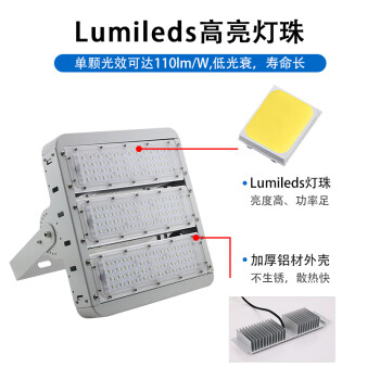 贝工 LED大功率模组投光灯/泛光灯 户外防水IP65 100W 白光 盾系列BG-SDD-100B