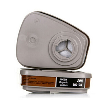 3M 滤棉盖工厂车间防粉尘飞沫呼吸搭配呼吸面罩使用滤棉 颗粒物滤棉 6001CN滤毒盒*2只