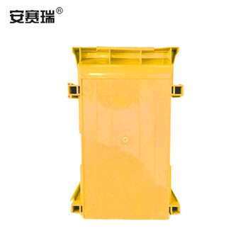 安赛瑞 斜口组合式零件盒 加厚物料收纳盒 工具螺丝元件配件塑料分类盒350×200×155mm 黄色（1个装） 200462