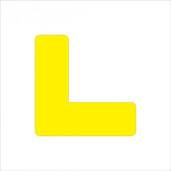 亿箬  警示6S四角定位贴 桌面定置标签标识 5S管理定位贴纸3*1cm 黄色L型 100个/包 