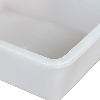 兰诗（LAUTEE）SYB1# 加厚塑料白盆 长方形塑料方盘海鲜养殖盘周转箱收纳盒零件盒胶盘    510*380*145mm