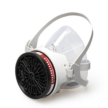 思创科技 硅胶半面罩化工喷漆口罩半面具 ST-FDL 1套（含3号滤盒1只）（无滤棉盖和滤棉）