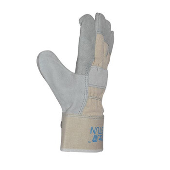 威仕盾（WESTUN） G-2215 26cm全掌背布半皮劳保手套 L码 1副