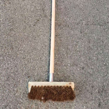 工霸(GONGBA)工业长把清洁刷 鬃毛刷棕毛 木把 1把 定制