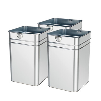 益美得 CY-329 户外两分类垃圾桶室外公园街道小区环保果皮箱 镀锌内桶配置20只装