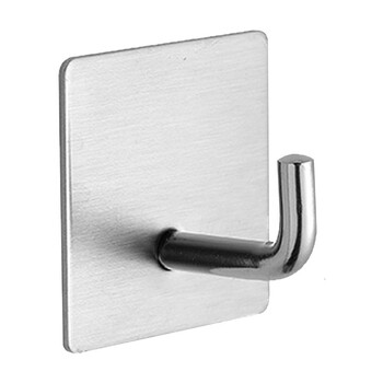 益美得  LSL8455 304不锈钢免打孔厨房墙壁入户挂衣勾子 A款圆底亮光8个装