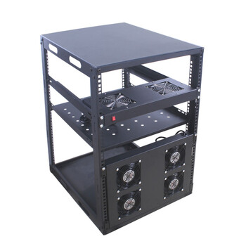 蓝邮 机柜风扇 机柜散热风扇220v网络机柜风扇 19英寸1u安装界面开关式调制器散热风扇 LY-L2029