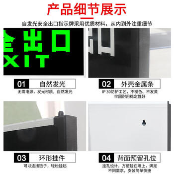 百舸 10003安全出口消防指示灯LED新国标消防应急灯 安全出口疏散指示牌紧急通道标志灯（单面右方向）