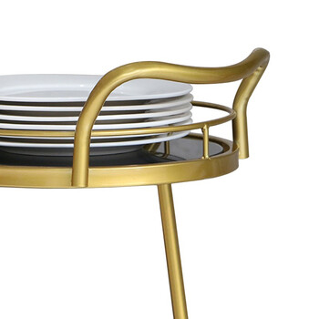 益美得 FW-1028 铁艺餐车酒店餐厅茶水车手推车送餐车清洁车酒水车 白色三层