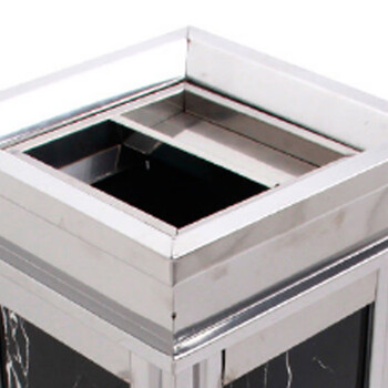 酒店分类大堂垃圾桶 不锈钢大号仿大理石垃圾桶宾馆KTV立式烟灰桶