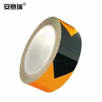 安赛瑞 反光警示胶带 箭头反光警示胶带（黄黑箭头）50mm×22m 反光划线帖 14349