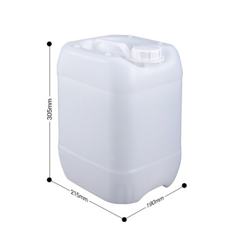 贺曼化工桶堆码桶塑料桶废液桶加厚带盖工业桶塑料桶包装桶10L白色方形桶