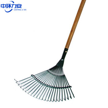 中环力安【普通22齿耙头+1.2米木柄】不锈钢伸缩农用搂草耙子