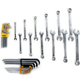 史丹利STANLEY 30件公制双开口快扳手套装 两用梅花开口快速扳手 TK906-23C